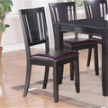 Black Faux Leather Upholstered Dining Chair qty 2 Q3479
