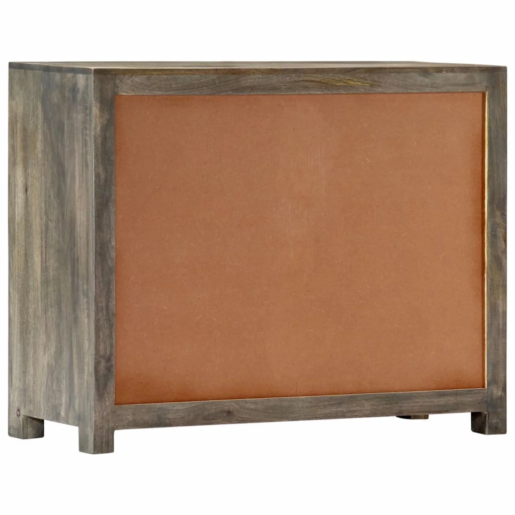 Gray Solid Mango Wood Side Cabinet N301