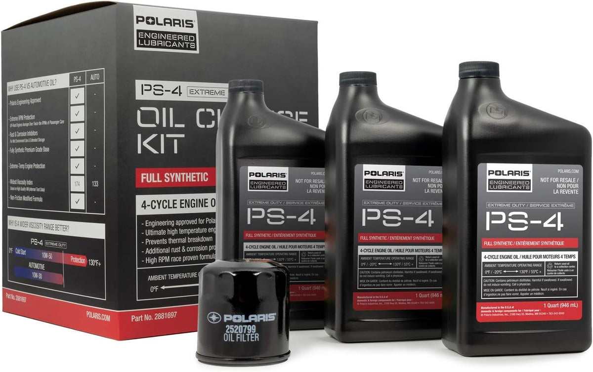 3 Quarts PS-4 Extreme Duty Engine Oil and 1 Oil Filter Pack of 2 K455963