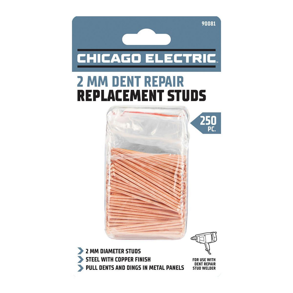 2mm 2 in. Welding Studs, 250 Piece J663