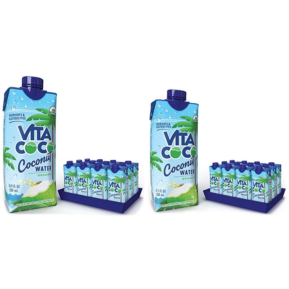 Pure Organic Coconut Water (Pack of 12, 11.1 Oz and 16.9 Oz) A48633