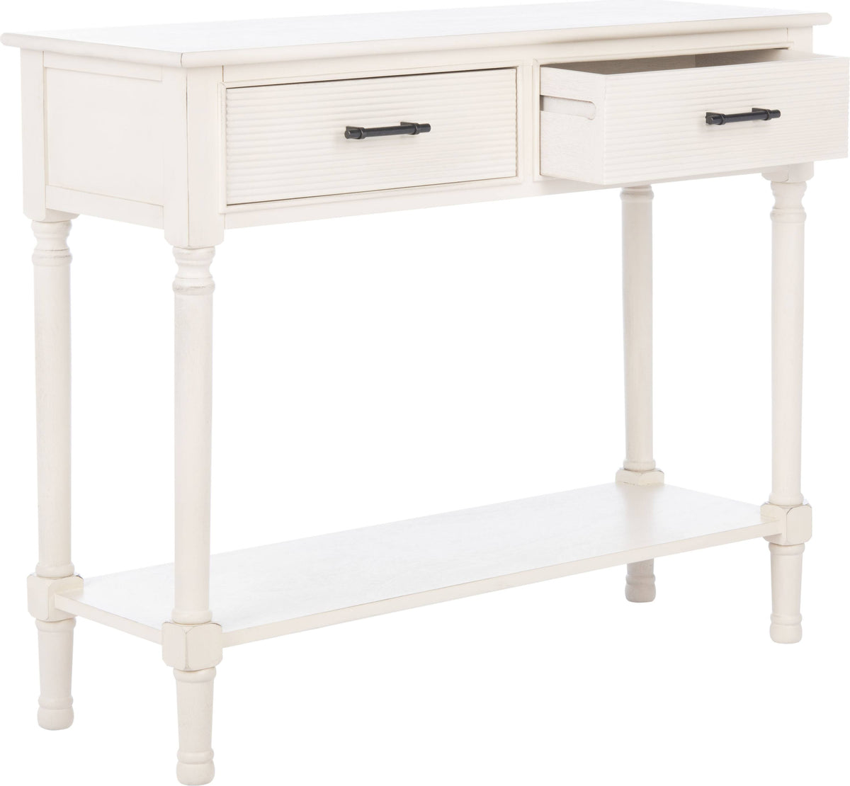 Distressed White 2 Drawer Console Table B973762
