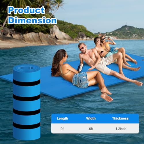 9 Ft x 6 Ft Foam Floating Water Mat L62524