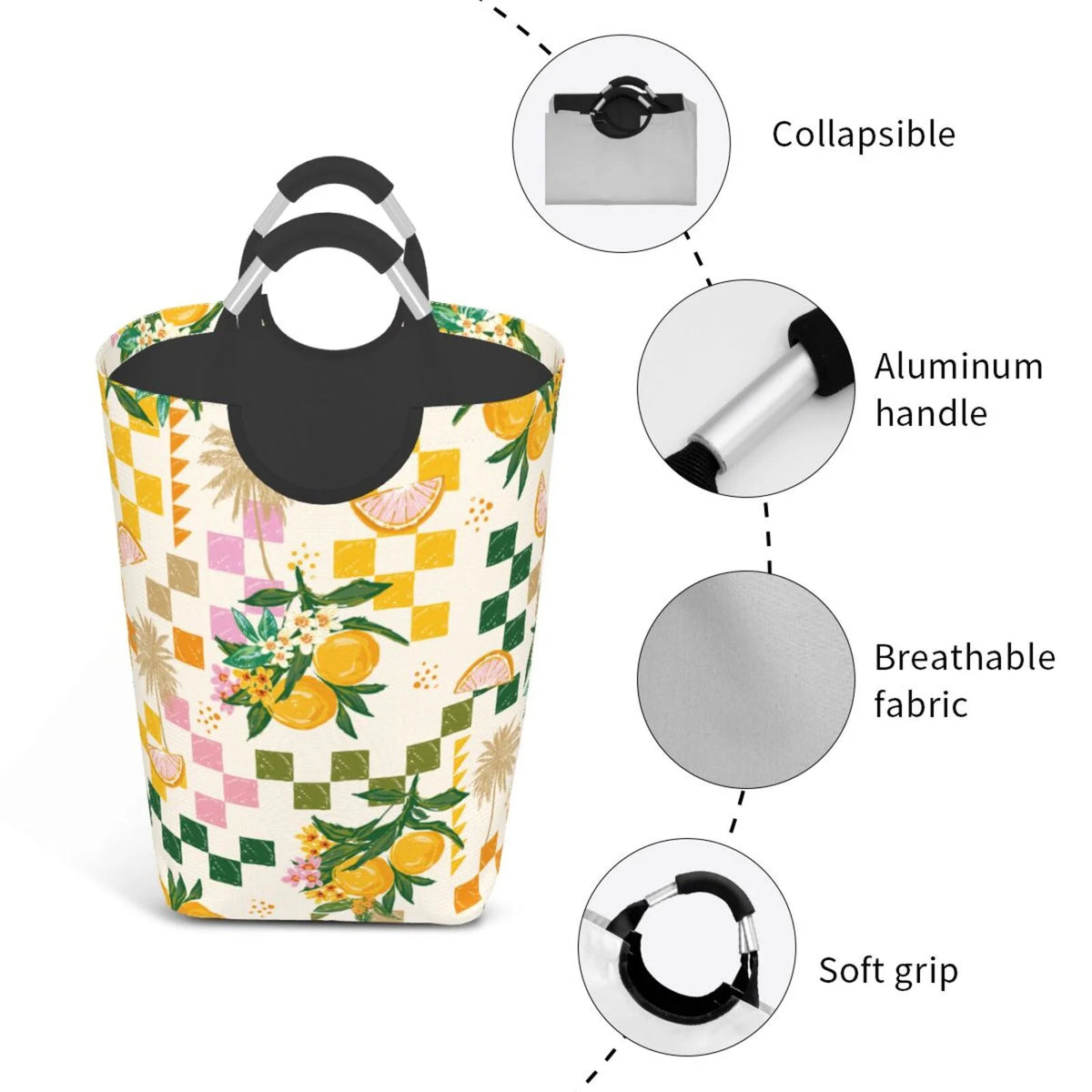 Large Canvas Fabric Laundry Hamper F152
