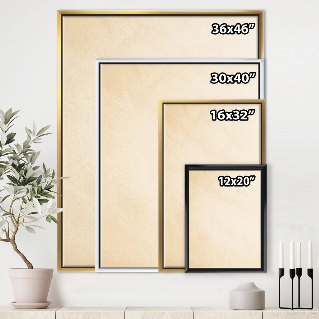 Grey Gold Framed Canvas 16 in. Wide x 32 in. High Y1204