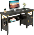 L-Shaped Computer Desk with Storage Cabinet and Bookshelf C6486