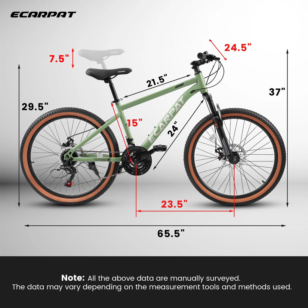 24 Inch Carbon Steel Frame Mountain Bike G778
