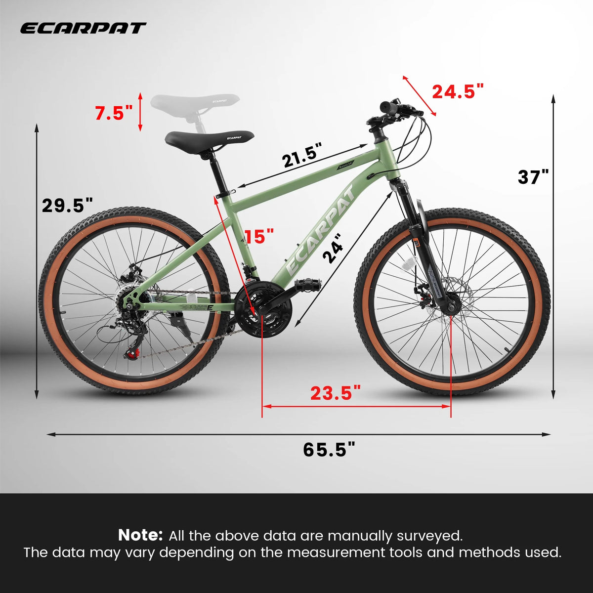 24 Inch Carbon Steel Frame Mountain Bike G778