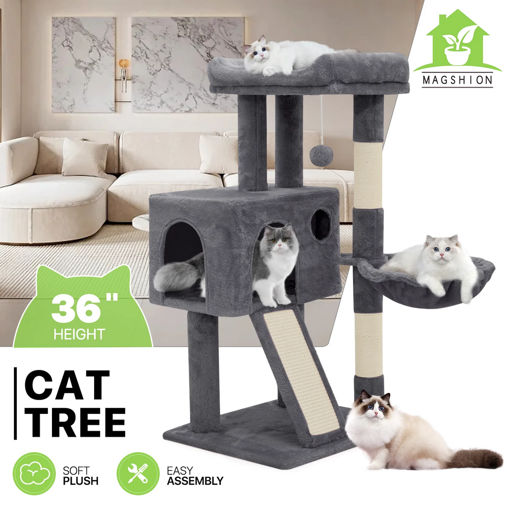 36-in Multi-Level Plush Cat Tree G23798