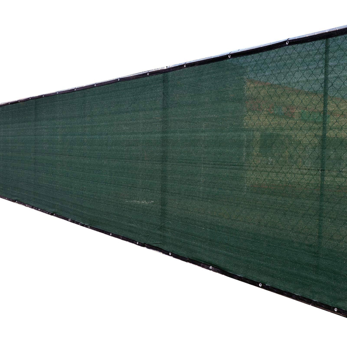 Olive Green 8 ft Privacy Screen Windscreen Mesh Fabric with Aluminum Grommets Z693806