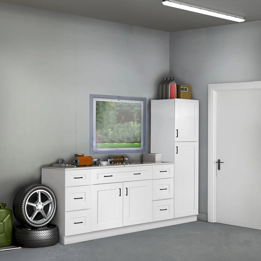 White Shaker Drawer Base Kitchen Cabinet 18x34.5x24 I678