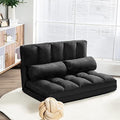 Adjustable Floor Sofa Sleeper Bed with 2 Pillows (Blue) Y43091