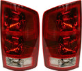 Tail Light Assembly Set of 2 Halogen Clear & Red Lens B629