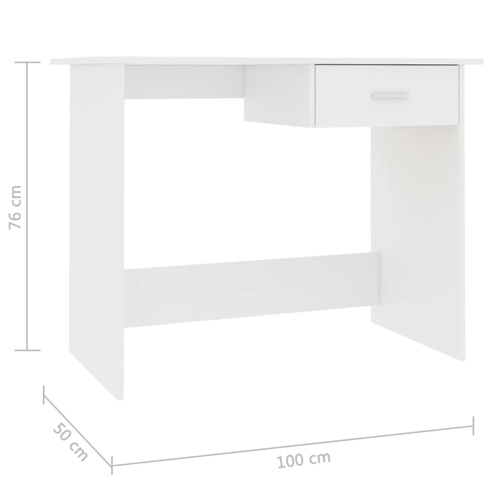 White Computer Desk with Storage Drawer B896277