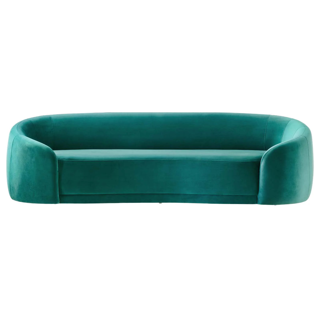 Teal Blue Velvet Sofa E7760