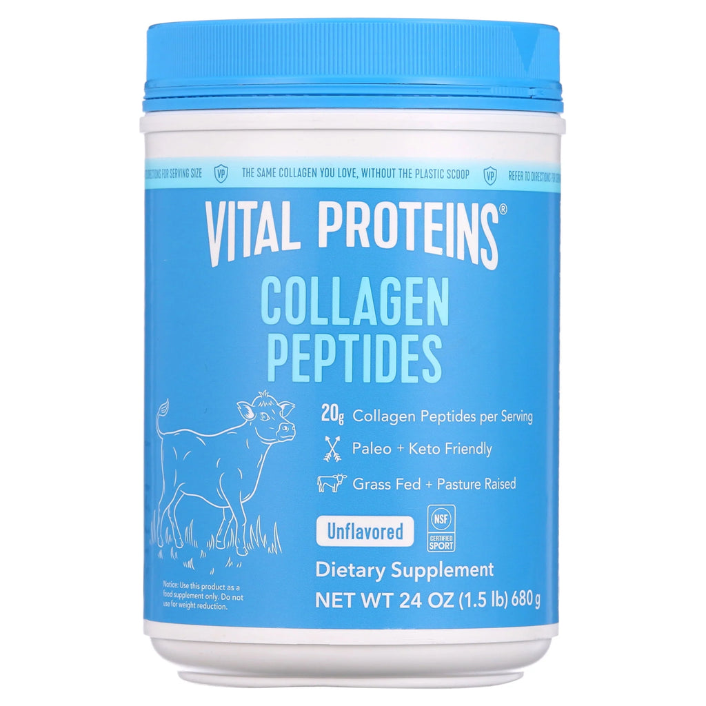 Unflavored Collagen Peptides Powder Supplement 24 Ounces I4603