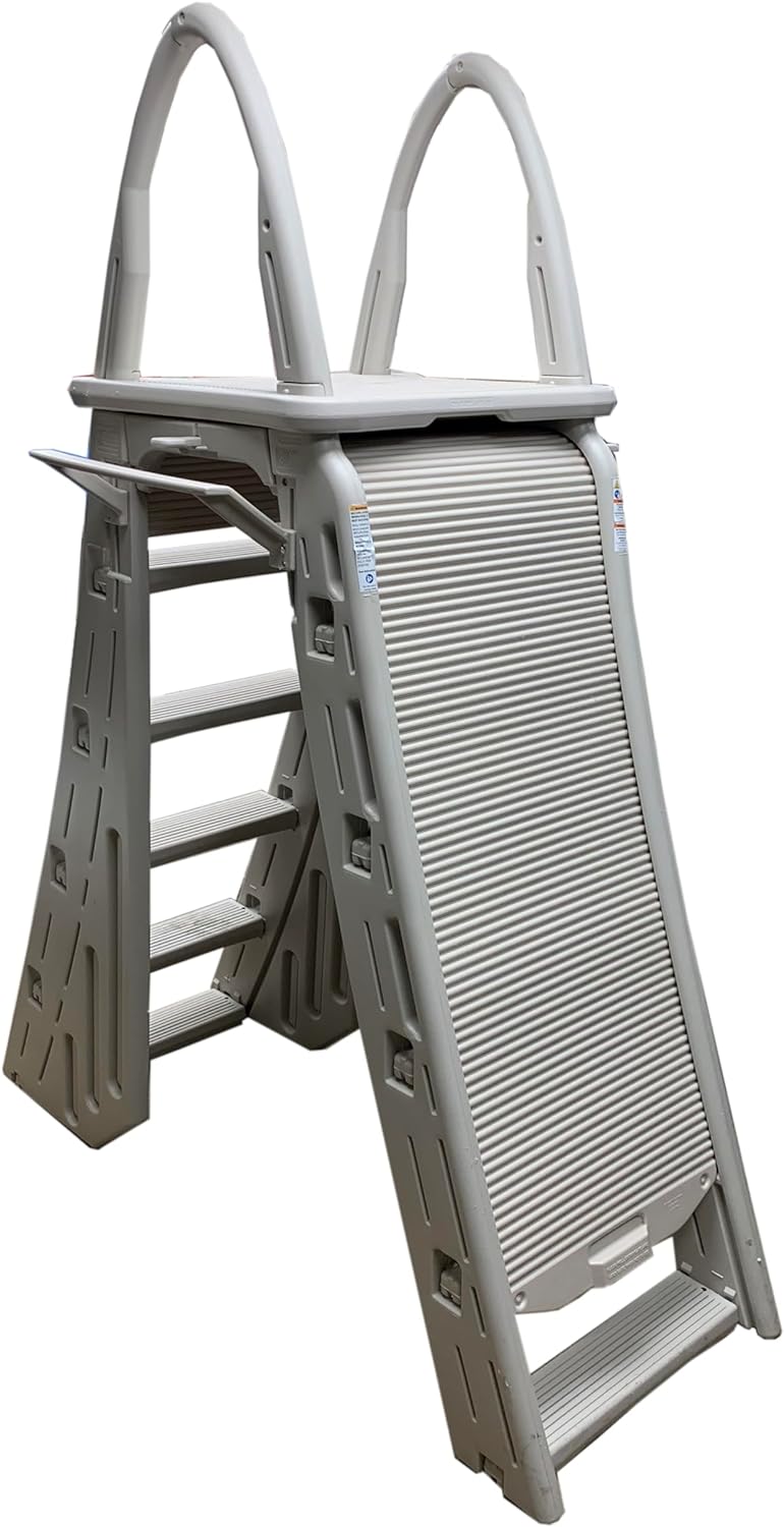 Adjustable A Frame Safety Ladder with Step Barrier C438