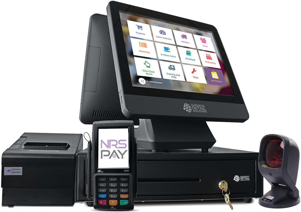 Cash Register with Touch Screen Monitor, Barcode Scanner, Cash Drawer and Receipt Printer S126