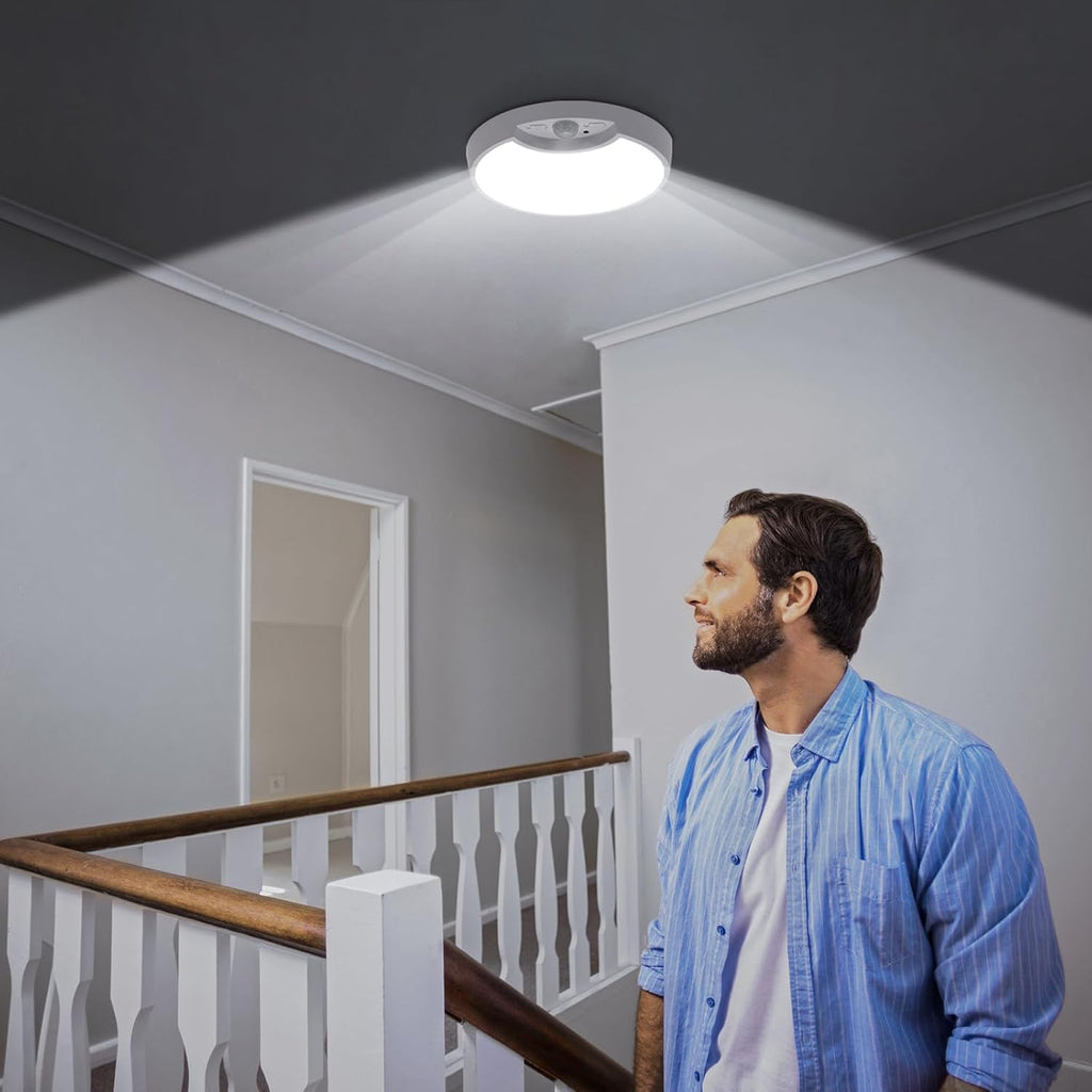 Rechargeable Motion Sensor Ceiling Light 8.7inch 6000K 8000mAh F2280