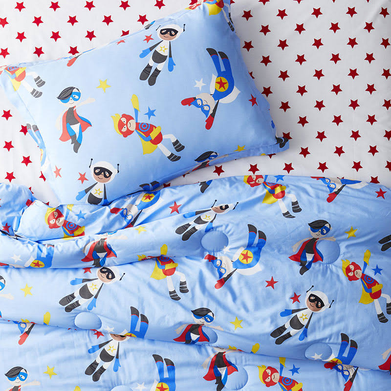 Red Organic Cotton Queen Duvet Cover Set Q994