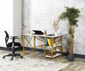 47" White Wooden Top Writing and Computer Desk C857094