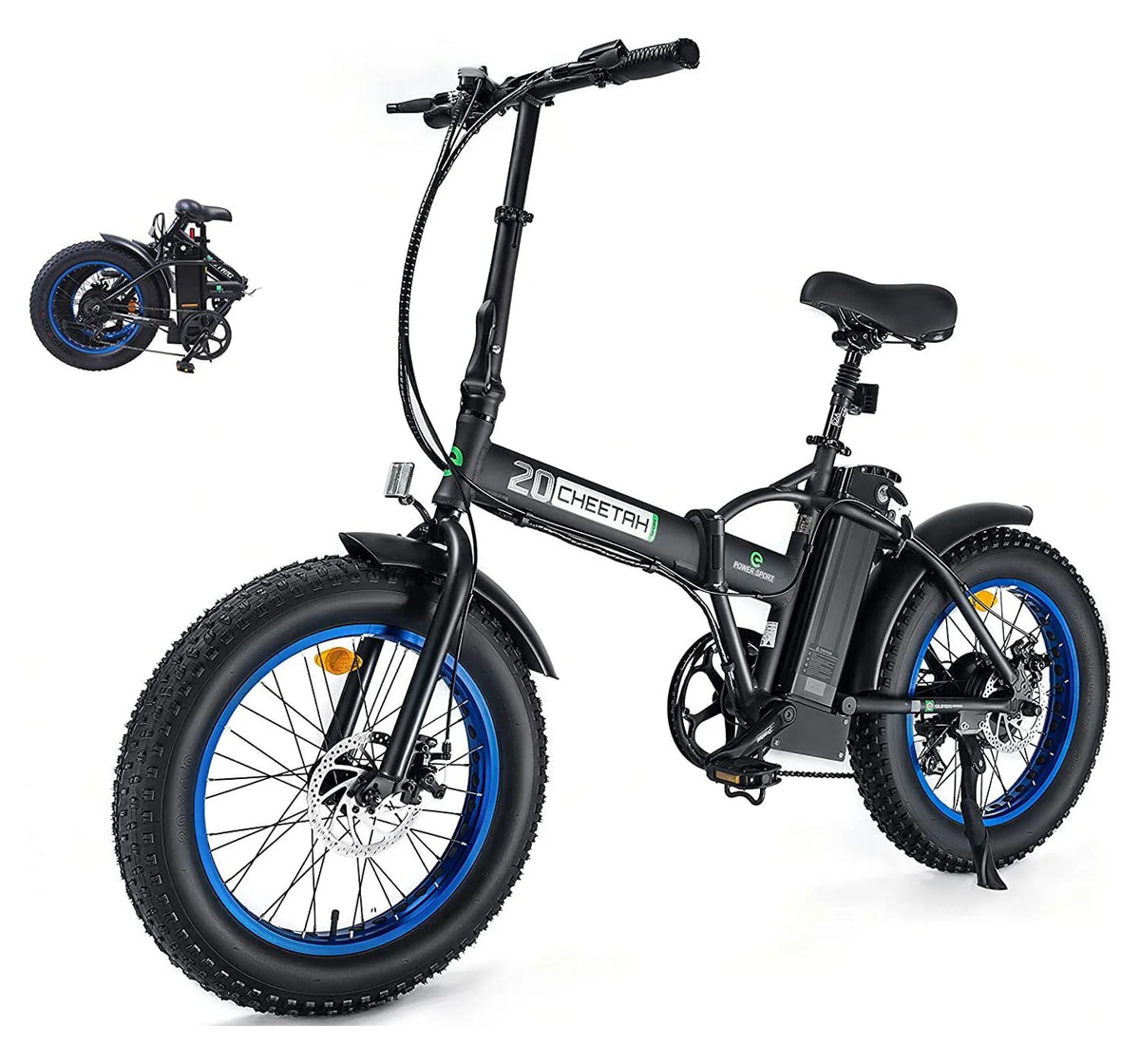 500 W Electric Bike 20" Fat Tire Folding Electric Bicycle 36 V 12.5 AH Removable Battery O571