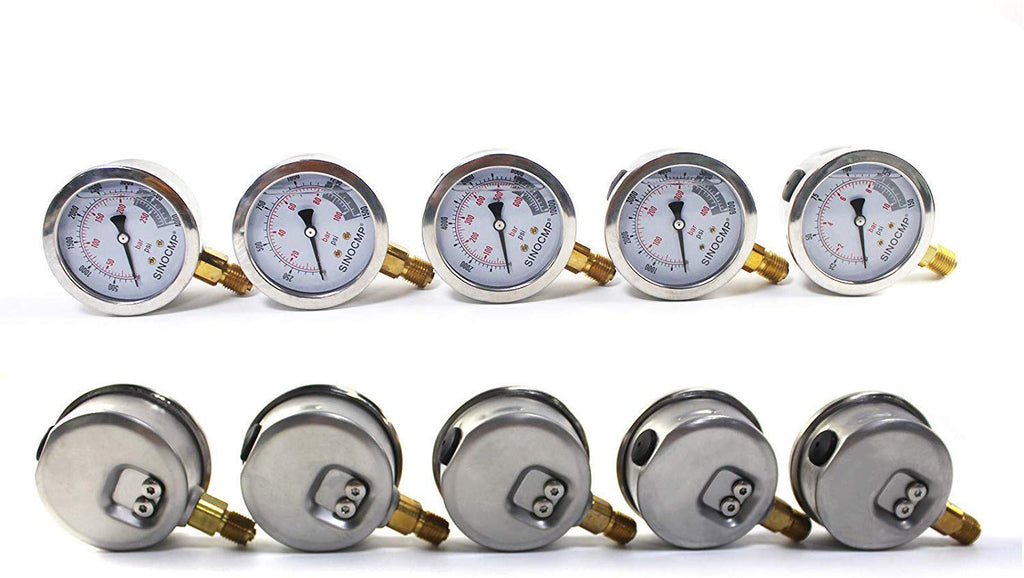 Hydraulic Pressure Test Kit with 5 Gauges, 5 Test Hoses, 13 Couplings and 14 Tee Connectors E51029