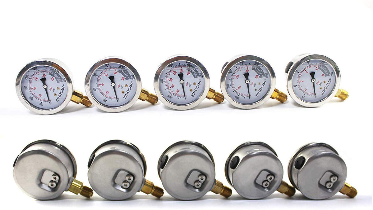 Hydraulic Pressure Test Kit with 5 Gauges, 5 Test Hoses, 13 Couplings and 14 Tee Connectors E51029