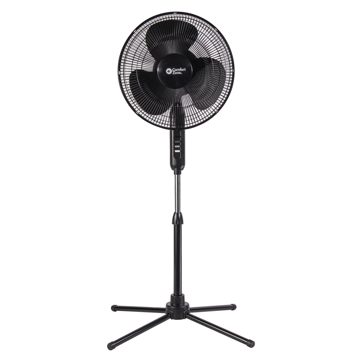 16” Oscillating Pedestal Fan, 3-speed, Adjustable Height and Tilt, Black P26596