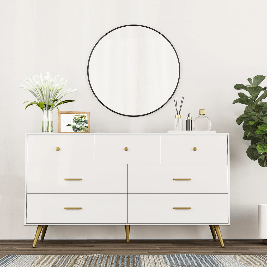 Black 3 Drawer Wood Dresser J577
