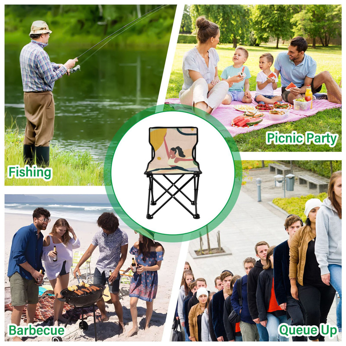 Portable Folding Camping Chair with Carry Bag R216