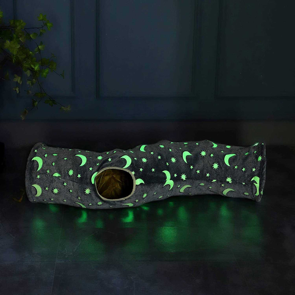 Collapsible Cat Tunnel Tube with Plush Ball Toys X108