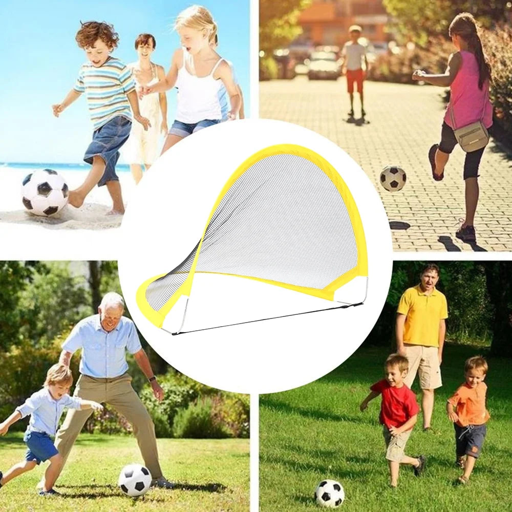 2Pcs Portable Foldable Dome Shaped Football Goals with Inflatable Ball and Air Pump G294