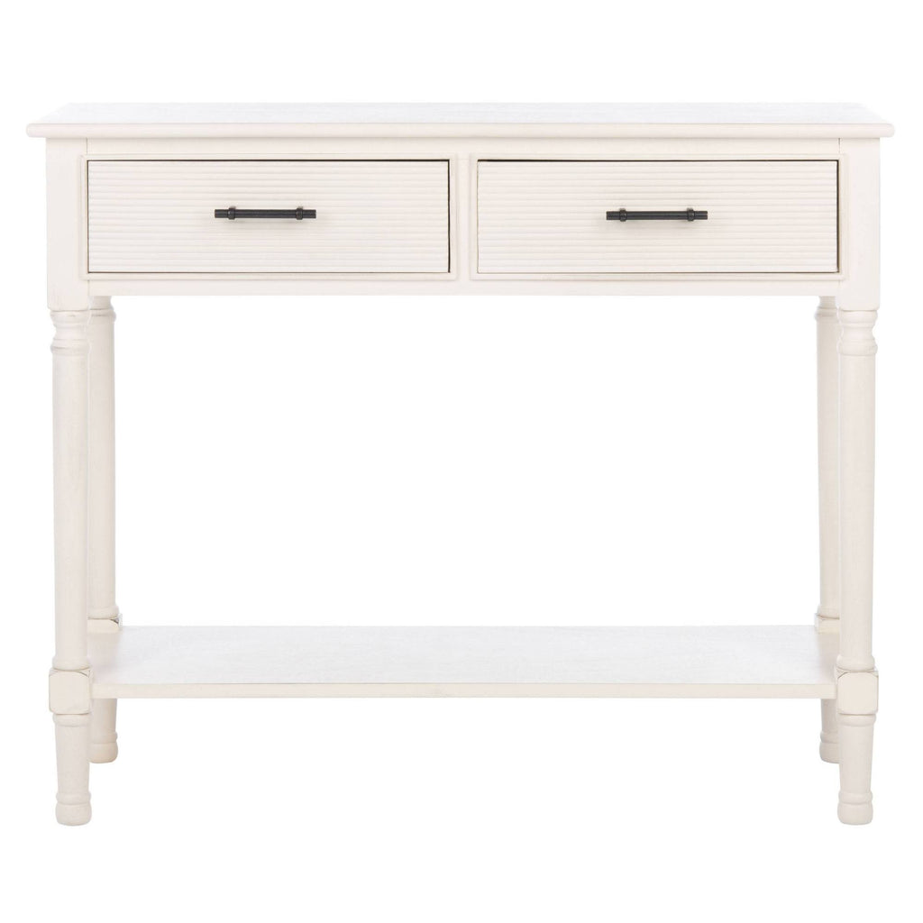 Distressed White 2 Drawer Console Table B973762