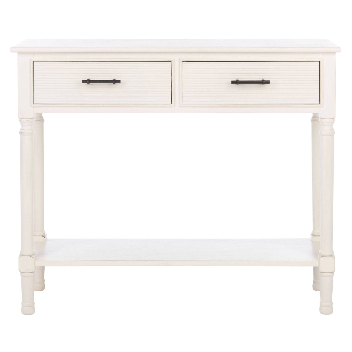 Distressed White 2 Drawer Console Table B973762
