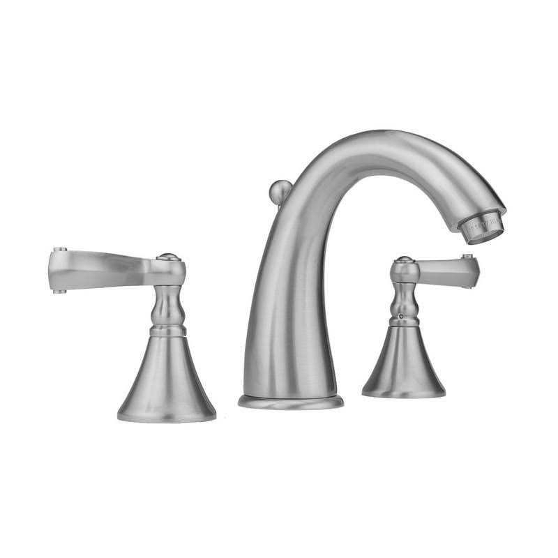 Black Widespread Ribbon Lever Handle Bathroom Sink Faucet with Drain E383565