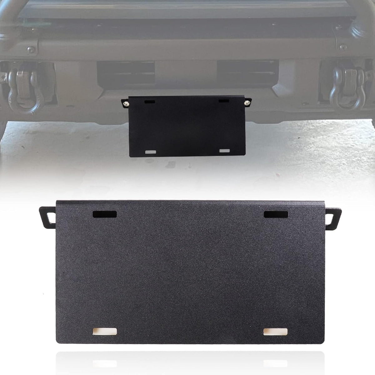 Black Aluminum Alloy Front License Plate Frame Pack of 2 X48242