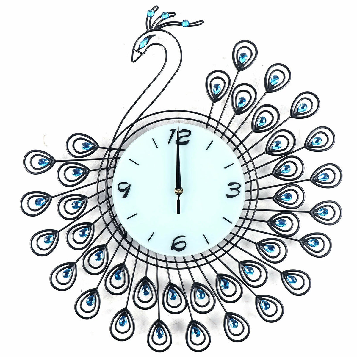 20" 3D Metal Crystal Wall Clock Z5371