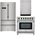 36 in. Propane Gas Range, Refrigerator, Dishwasher K981015