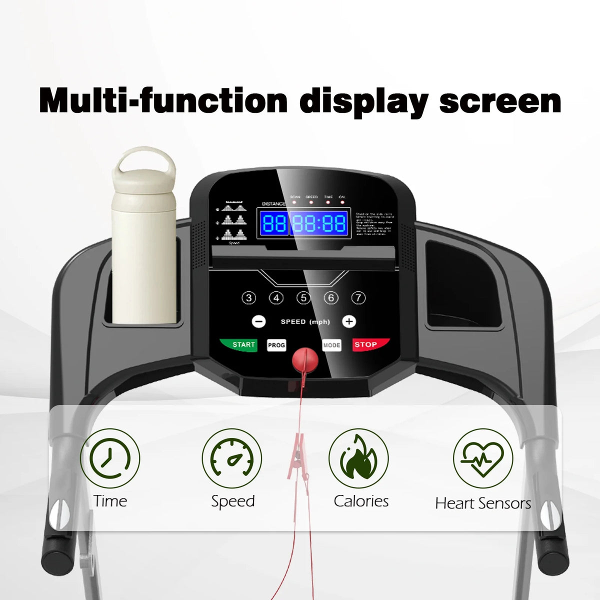 Foldable Electric Treadmill 2.5HP 265LBS Weight Capacity R533074