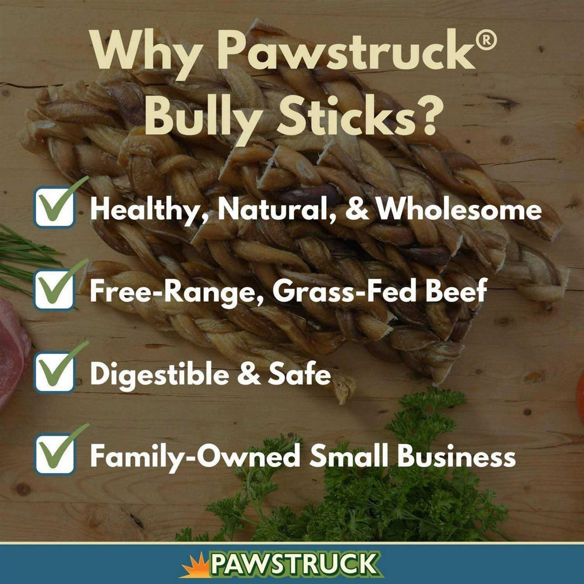 Braided Bully Sticks Dog Treats G121