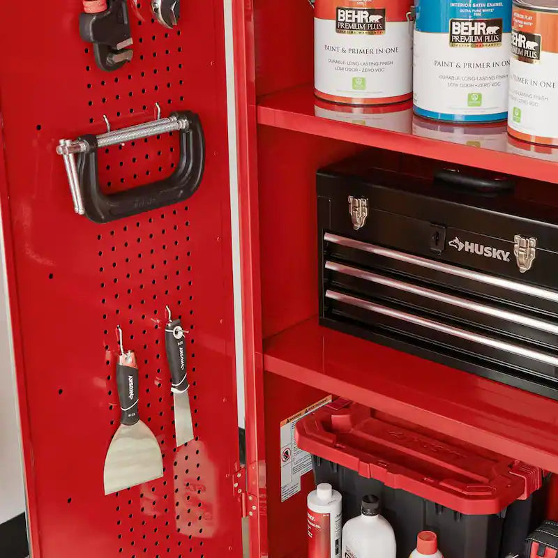 24-Gauge Steel Freestanding Garage Cabinet in Red C943