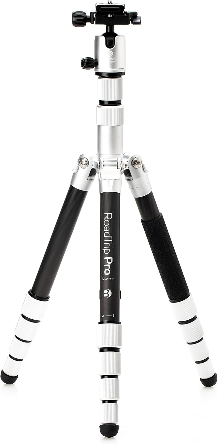 Silver 1 Series Carbon Fiber Travel Tripod with Ballhead and Monopod D18002