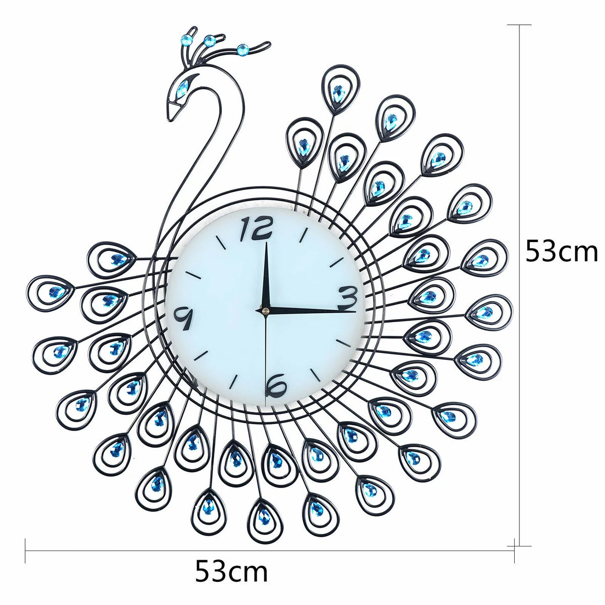 20" 3D Metal Crystal Wall Clock Z5371