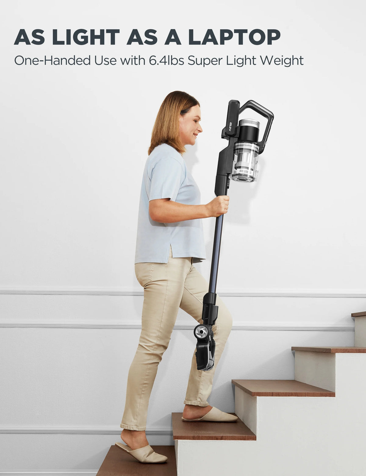 Cordless Stick Vacuum Cleaner, Lightweight, Black N357417