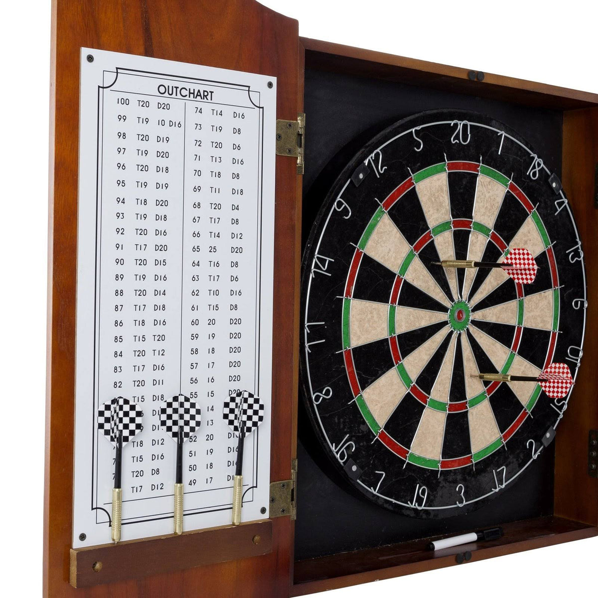 Beveled Wood Dart Cabinet F66848