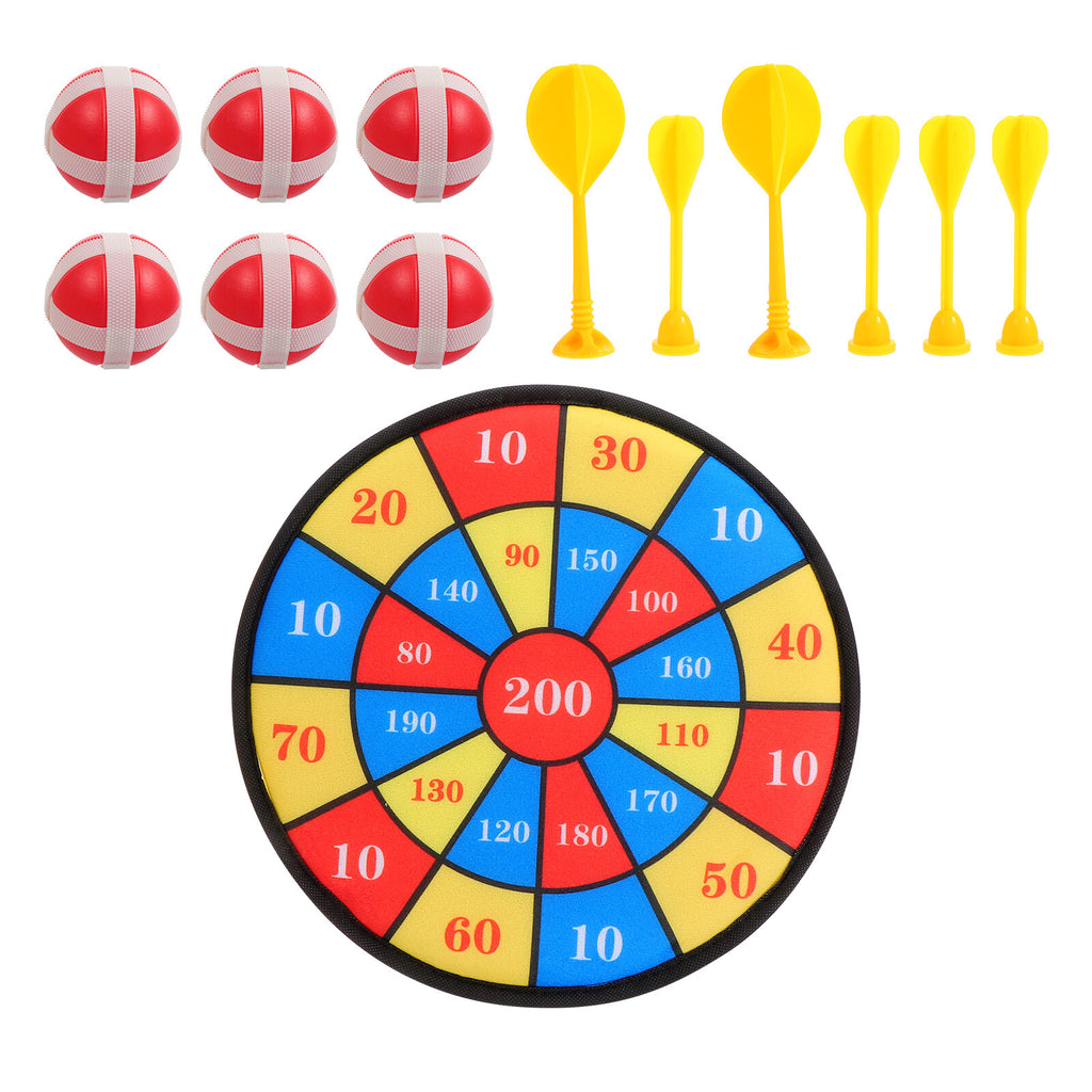 13Pcs Kids Sticky Balls Darts Board Toys E57395