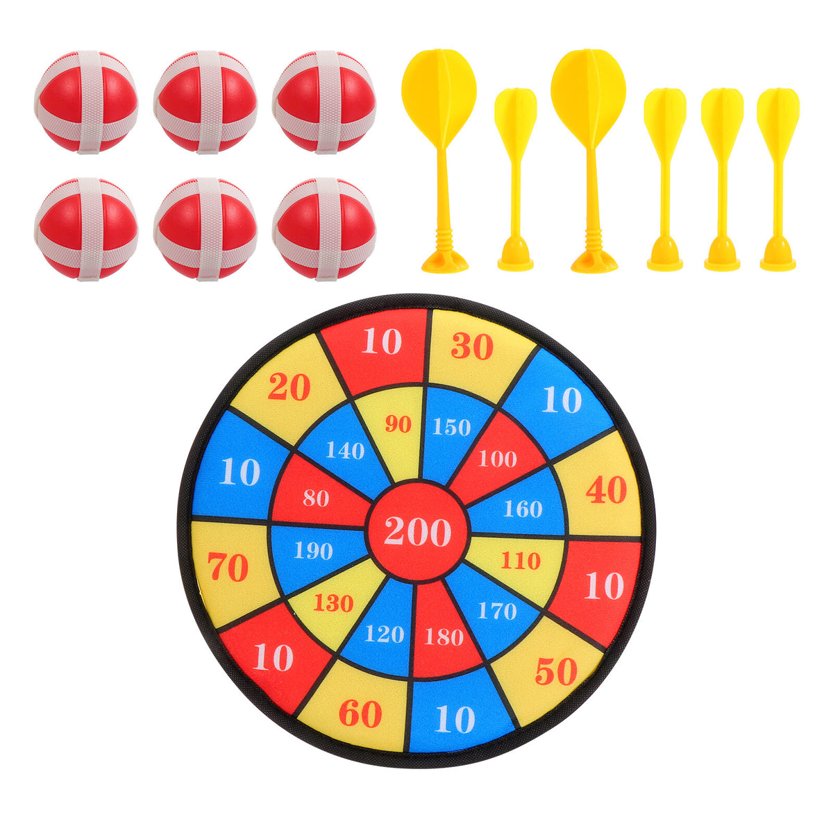 13Pcs Kids Sticky Balls Darts Board Toys E57395