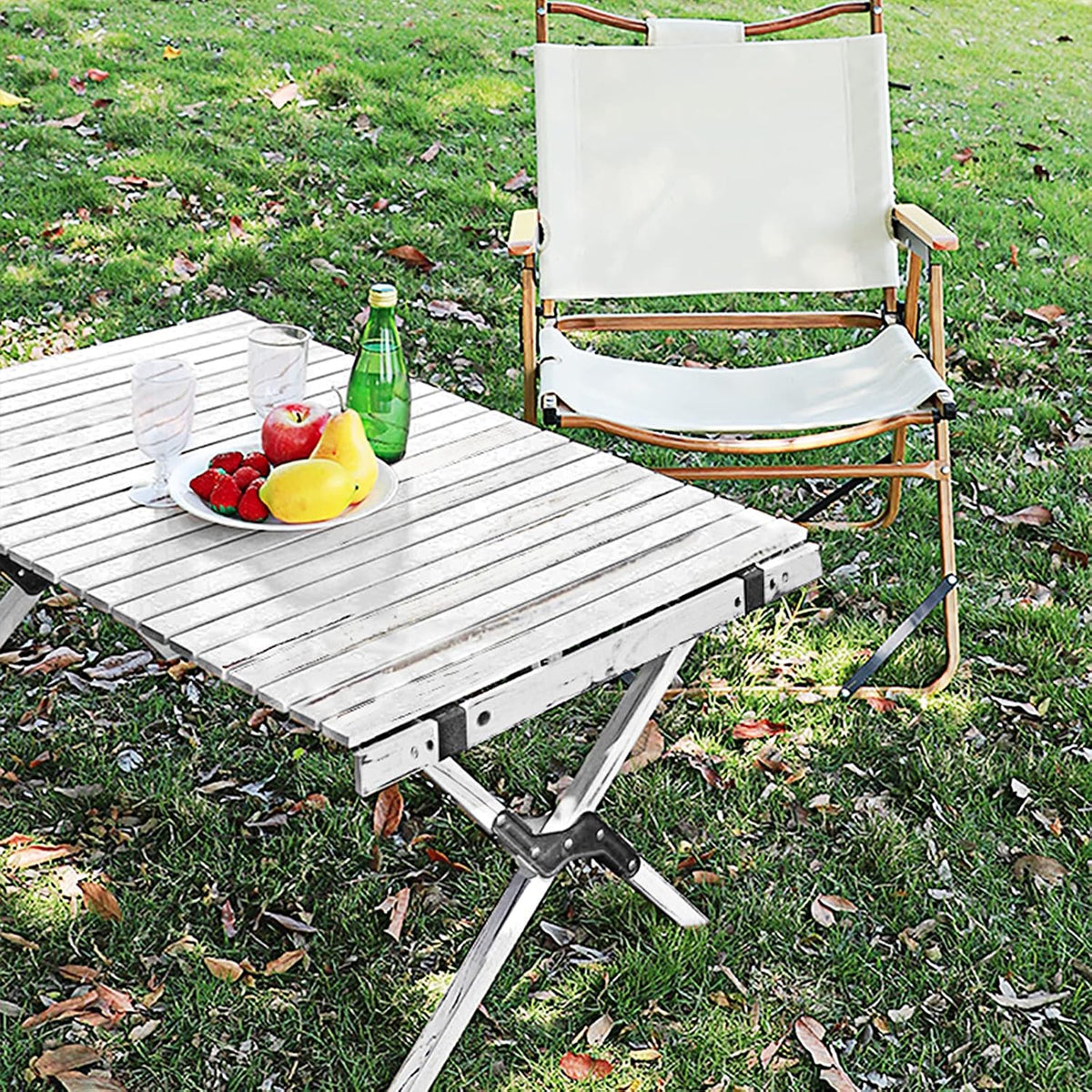 Wood Folding Portable Camping Table with Carrying Case T648
