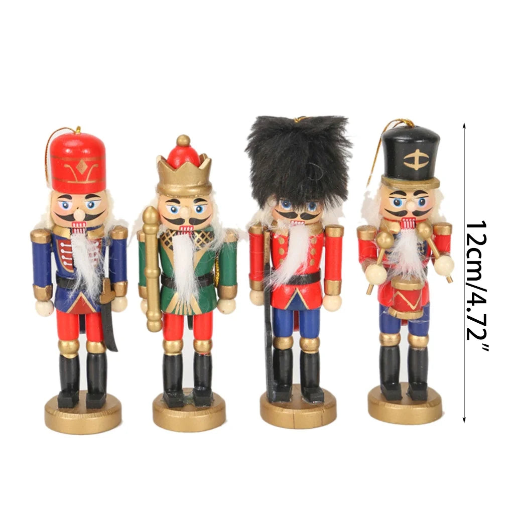 Set of 4 Wood Nutcrackers Soldier Dolls U6114